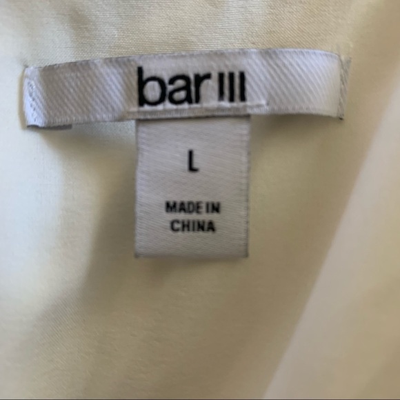 Bar III New With Tags White Flutter Sleeve Mini Dress Size Large - Picture 9 of 14